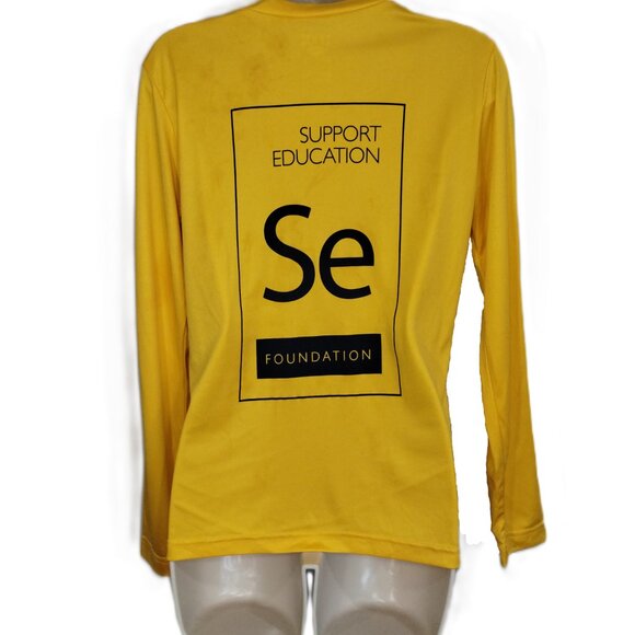 Team 365 Top Womens Small Yellow Long Sleeve SE Fundation Support Education - Picture 4 of 11